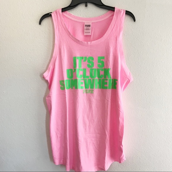 Vs Pink “It’s 5 O’Clock Somewhere” Tank Top - Picture 2 of 3